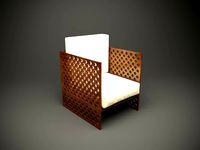 Wood parametric chair model for cnc machine