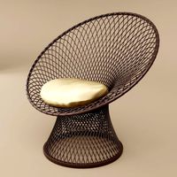 3d wicker peacock chair 1950s