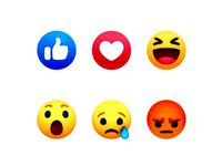 animated facebook reaction button pack