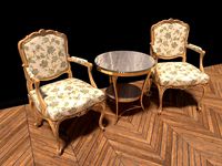 european style coffee table set