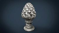 concrete pinecone ornaments