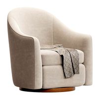 Lyric Natural Curved Nursery Swivel Nursery Glider Armchair (345236)