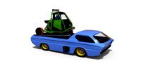 Dodge deora with ape rally car
