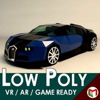 low poly sports car 03