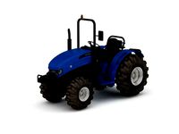 blue farm tractor