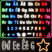 Neon Light Lamp 05 - Vietnamese Alphabet (345547)