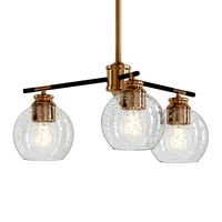 3 Light Black Gold Sputnik Chandelier (345481)