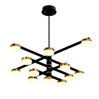 Bras et lampes LED dorees Living chandelier (345391)