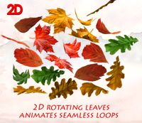 ANIMATED TREE LEAVES PARTICLES 3D Model