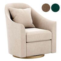 Armchair Lyric Natural Curved Nursery Swivel Glider (345960)