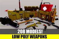 Low Poly Cartoon Weapons Bundle