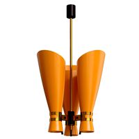 Italian Amber Glass Chandelier (346417)
