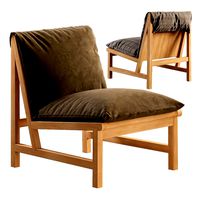 Armchair Cantaloupe Light Oak Seduce Moss (346363)