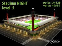 Stadium Level 5 Night 3D Model