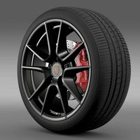 Porsche 911 Carerra Exclusive wheel 3D Model