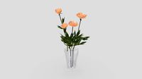 Poppy branch artificial flower