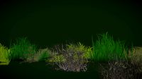 Low poly foliage set