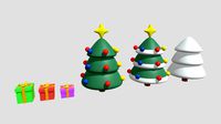 Christmas Tree And Gift Boxes