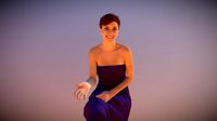 Luna A Sitting Elegant Woman Ballroom Dress