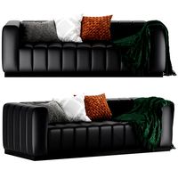 BLACK LEATHER Sofa (347215)