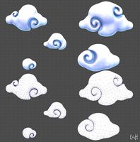Clouds cartoon V04