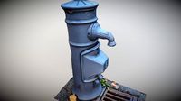 Old blue water pump