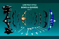 Low Poly Style Bows & Quivers Part 1