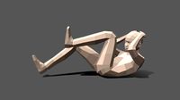 Low Poly Kid Bicycle Crunch
