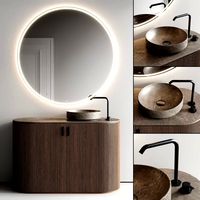 Inbani Grate Vanity Unit Washbasin cabinet Set 10 (347724)