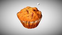 Muffin 3D Raw Scan Cranberry