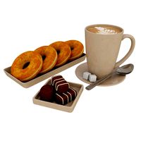 Breakfast latte, donuts, chocolate (347906)