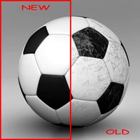 Soccerball black white 3D Model
