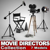 Movie Directors Collection 3D Model