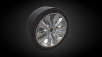 Lowpoly car wheel