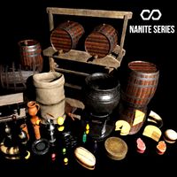 [Nanite] Medieval Food & Dining Kit - Food Props