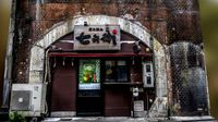 Restaurant under the Tokyo railroad scan
