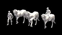 workers and horses