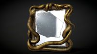 Snake Mirror - Horror Decoration - low poly