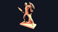 Polygonal Achille Statue
