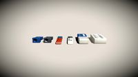 Eraser and Pencil Sharpener 3D Model