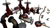Low Poly Game Backflow Water Pipe Constructor