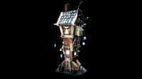 Moon tower in the night