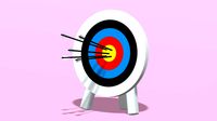 Archery Target And Arrows