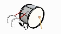 Marching Bass Drum with Carrier 24x12
