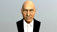 Professor X bust for full color 3D printing