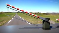 Low-Poly Railroad Barrier 3m Protective Grid