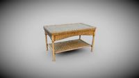Wicker outdoor table