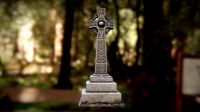 Low-poly grave stone
