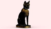 Egyptian Cat Goddess Bastet PBR - 3D Printable