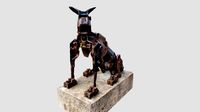 Robot dog statue